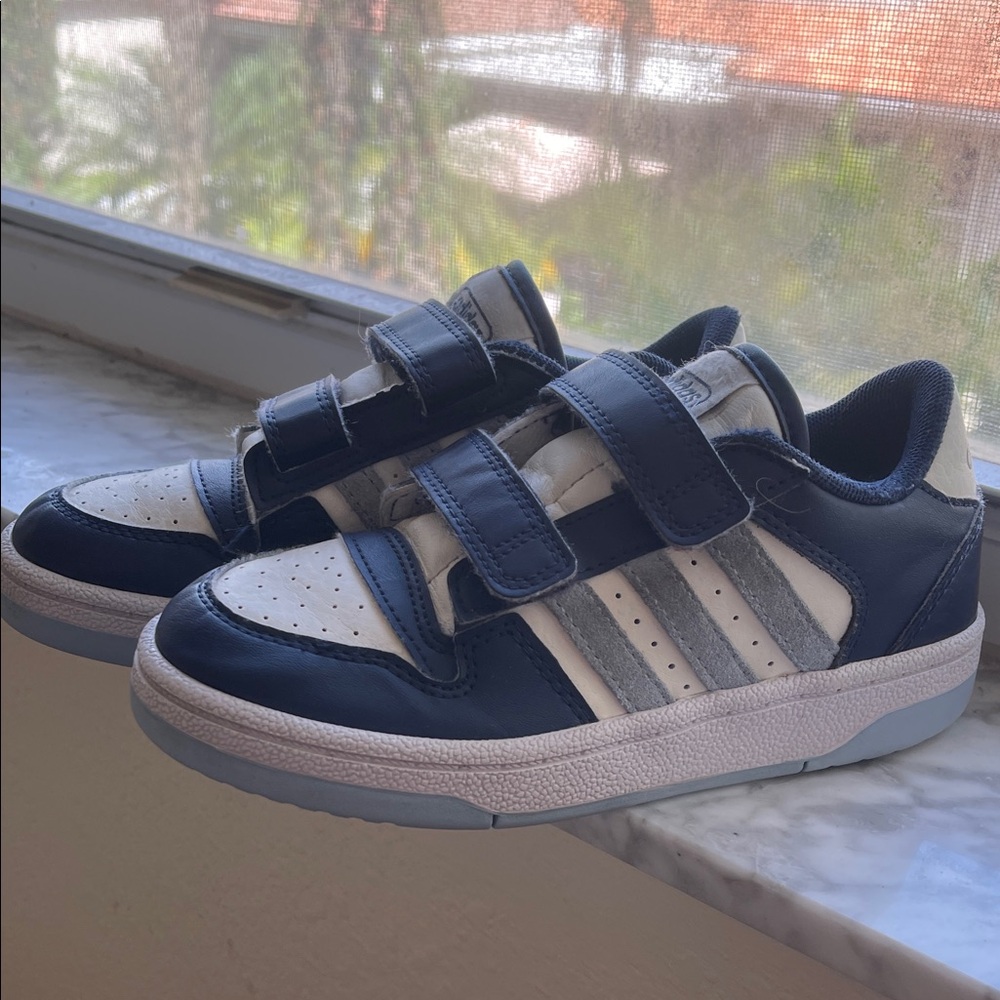 Adidas Kids Navy and White Sneakers size 1